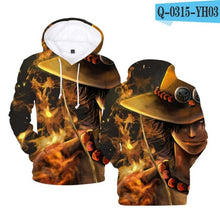 Load image into Gallery viewer, Aikooki Yellow And Blue 3D Fire Hoodies Men Sweatshirts Women Hoodies 3D Fire Print Fashion Winter Handsome Hooded Male 3D Hoody