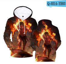 Load image into Gallery viewer, Aikooki Yellow And Blue 3D Fire Hoodies Men Sweatshirts Women Hoodies 3D Fire Print Fashion Winter Handsome Hooded Male 3D Hoody