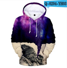Load image into Gallery viewer, Aikooki Yellow And Blue 3D Fire Hoodies Men Sweatshirts Women Hoodies 3D Fire Print Fashion Winter Handsome Hooded Male 3D Hoody