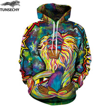 Load image into Gallery viewer, Graffiti Rasta Monkey Elder Meditation Rafiki Hoodie Men women 3d Sweatshirts Wizard Clown Oil Orangutan Printing Hooded hoodies