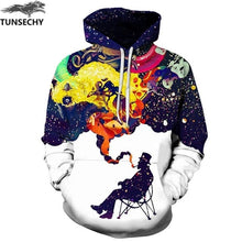 Load image into Gallery viewer, Graffiti Rasta Monkey Elder Meditation Rafiki Hoodie Men women 3d Sweatshirts Wizard Clown Oil Orangutan Printing Hooded hoodies
